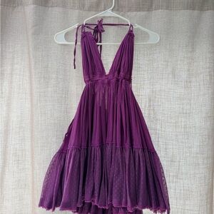 Free People S 100 degree Vibrant Purple dress